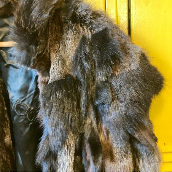 Christine Vogdt Cut Fur Coat Mink Brown/black Vintage Women’s - Picture 4 of 11